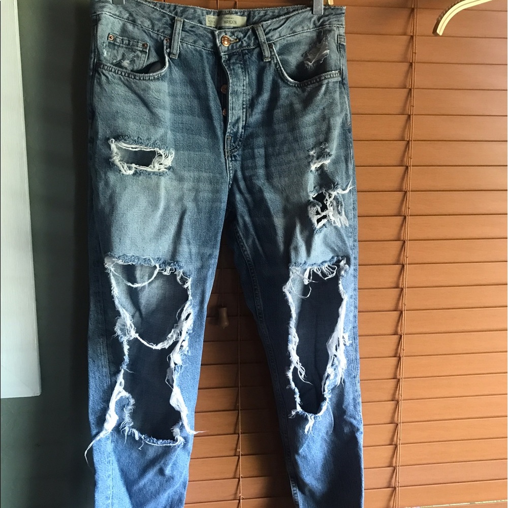 Top Shop Busted Rip Hayden Jeans - Picture 3 of 6